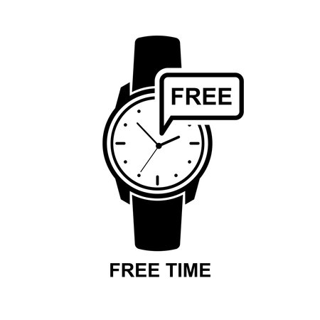 Free time icon isolated on background vector illustration.のイラスト素材