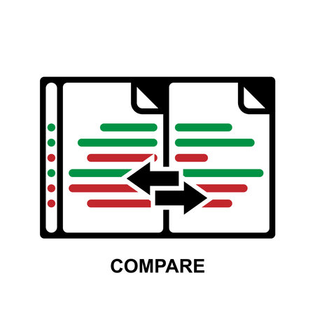 Compare icon isolated on background vector illustration.のイラスト素材