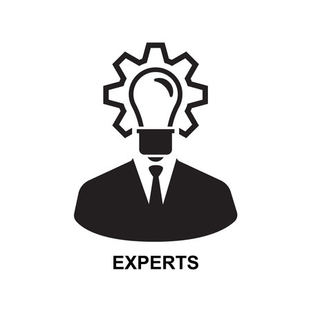 Experts icon.An expert is someone who has a broad and deep understanding isolated on background vector illustration.のイラスト素材