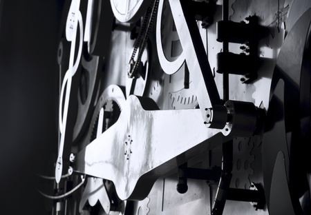 Big mechanical components shown on the wall
