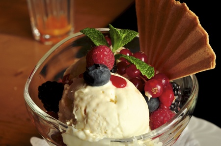 typical dessert on the top of titlis in Luzern, Switzerlandの写真素材