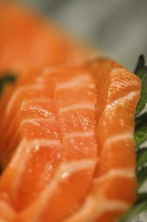 One plate of fresh sashimi in a japanese restaurant の写真素材