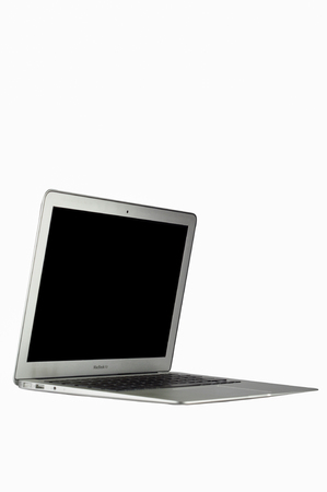 Macbook AIr in different silhouette, isolated on white backgroundのeditorial素材