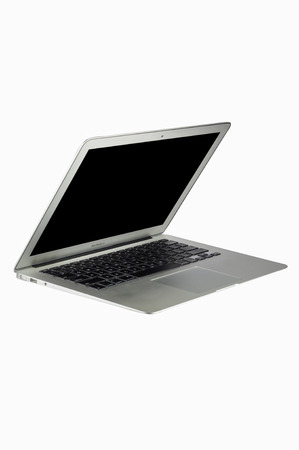 Macbook AIr in different silhouette, isolated on white backgroundのeditorial素材