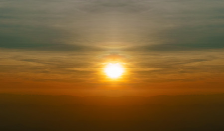 Sunset in mountainsの写真素材