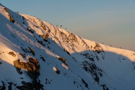 Sunrise in snowy mountains, Slovakia Low Tatras, dumbier