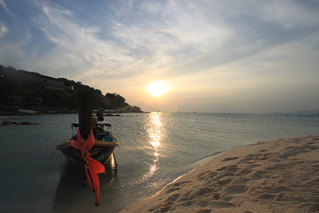 Beautiful Sunset on the beachのeditorial素材