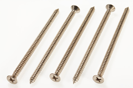 Screws isolated on white back groundの写真素材