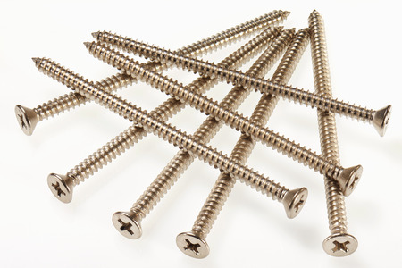 Screws isolated on white back groundの写真素材