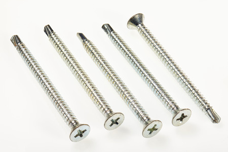 Screws isolated on white back groundの写真素材