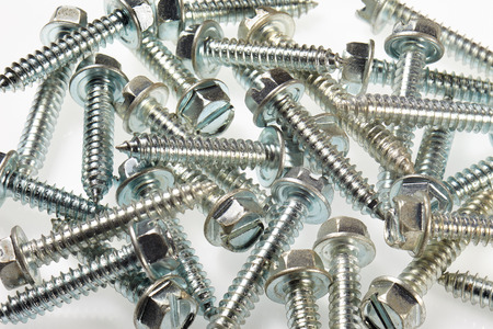 Screws isolated on white back groundの写真素材