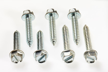 Screws isolated on white back groundの写真素材