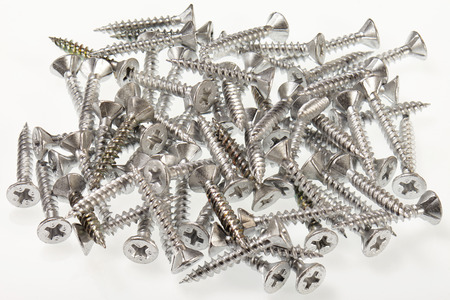 Screws isolated on white back groundの写真素材