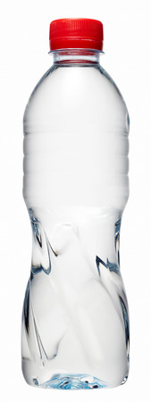 Plastic water bottle isolated on a white backgroundの写真素材