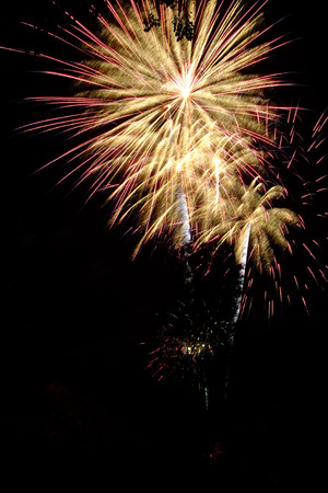 Firework isolated on black background.の写真素材