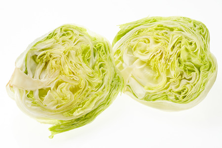 Lettuce isolated on white backgroundの写真素材