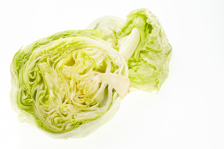 Lettuce isolated on white backgroundの写真素材