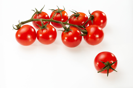 Tomato isolated on white backgroundの写真素材