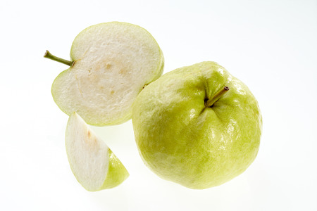 Guava isolated on white background.の写真素材