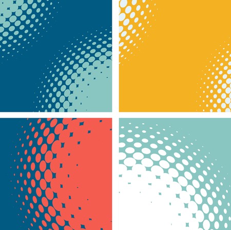 Set of dotted abstract formsのイラスト素材