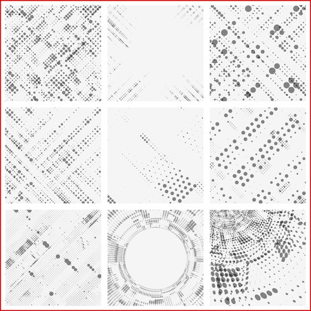 Set of dotted abstract formsのイラスト素材