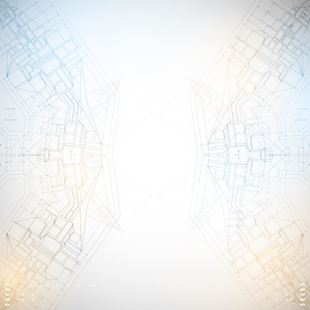 Abstract technological background. Vector illustrationのイラスト素材