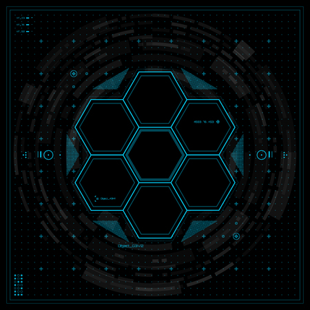 Futuristic graphic user interface.のイラスト素材
