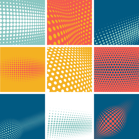 Set of dotted abstract formsのイラスト素材