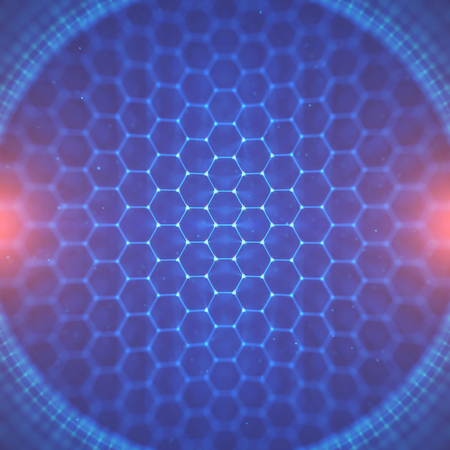 Abstrract geometric figure with multiple connections. Futuristic virtual technology background.