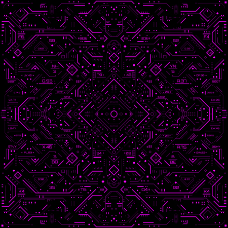 Abstract futuristic HUD pattern. Sci-fi futuristic user interface. Futuristic abstract technology...