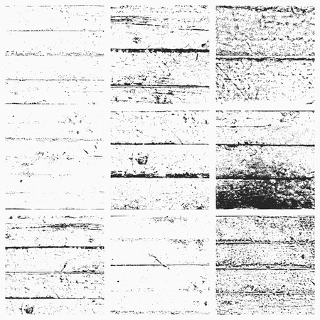 Collection of grunge textures. Vector illustrationのイラスト素材