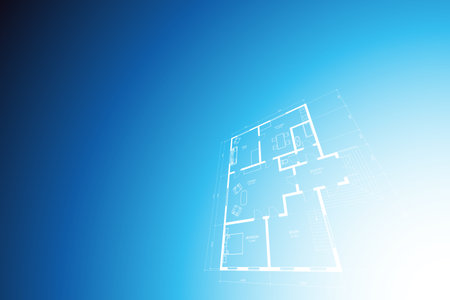 Architectural background. Building construct plan.のイラスト素材