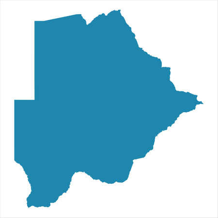 Abstract - High Detailed blue Map of Botswana isolated on white background. for your web site design map logo, app, ui, Travel vector illustration  .のイラスト素材