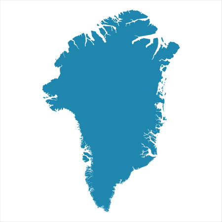 Abstract - High Detailed blue Map of Greenland isolated on white background. for your web site design map logo, app, ui, Travel vector illustration  .のイラスト素材