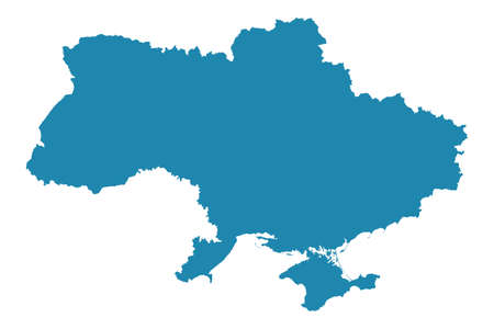 Abstract - High Detailed blue Map of Ukraine isolated on white background. for your web site design map logo, app, ui, Travel vector illustration  .のイラスト素材