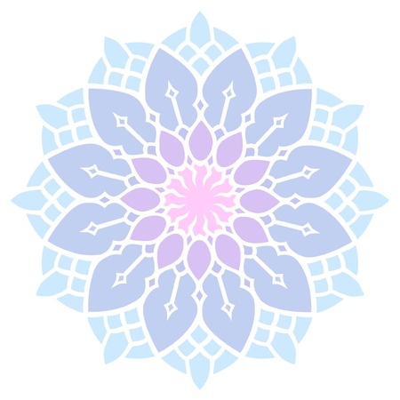 Pastel color lace simple vector mandalaのイラスト素材