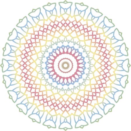Vector isolated mandala patternのイラスト素材