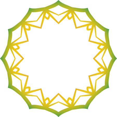 Green simple frame template on white backgroundのイラスト素材