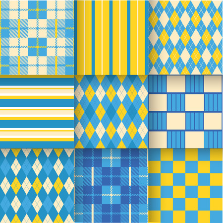 Vector illustration. Pattern Swatches made with Global Colors quick simple editing of color.のイラスト素材