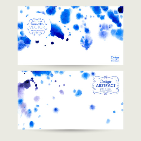 Blue watercolor background. Beautiful blurred watercolor background for your design and decorationのイラスト素材