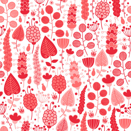 Cartoon elements for decoration and create your design.  Fabulous pattern on white background. Red pattern.のイラスト素材