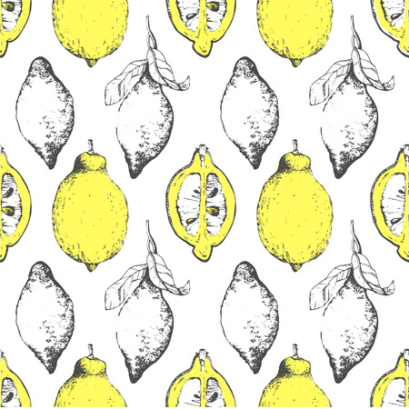 Seamless nature background. Fresh organic food.のイラスト素材