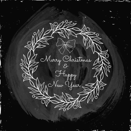 Poster on theme Merry Christmas and happy new year.のイラスト素材