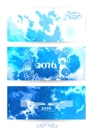 Blue watercolor background. Beautiful blurred watercolor background for your design and decoration.のイラスト素材