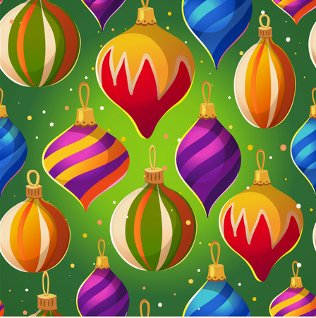 Vector illustration with Christmas Festive pattern. Happy new year poster.のイラスト素材