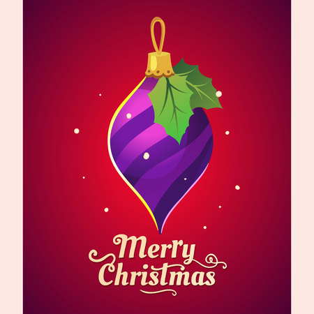 Festive decorations. Christmas card. Merry christmas poster.のイラスト素材