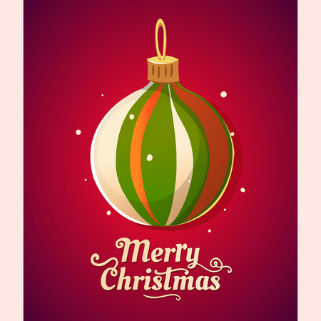 Festive decorations. Christmas card. Merry christmas poster.のイラスト素材