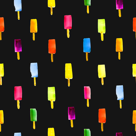 Colorful illustration of frozen juice on black background.の写真素材