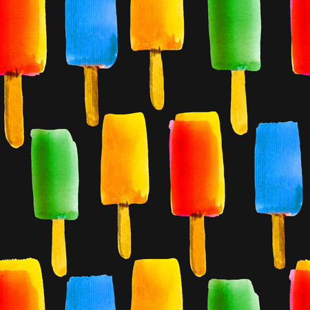 Colorful illustration of frozen juice on black background.の写真素材