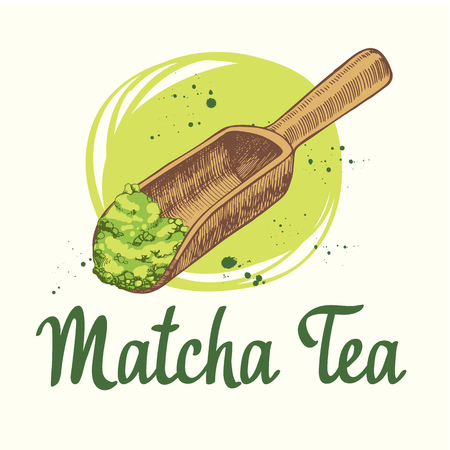 Japanese ethnic and national tea ceremony. Matcha.のイラスト素材